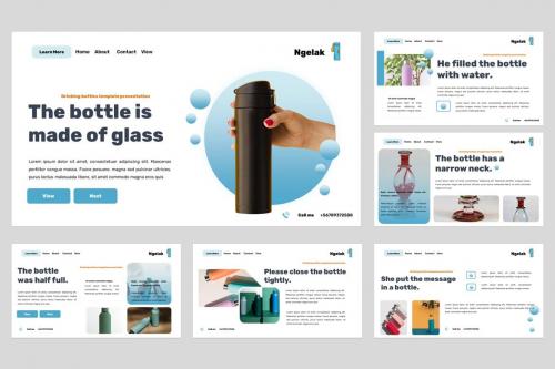 Ngelak - Drinking Water Bottle Powerpoint Template Ngelak - Drinking Water Bottle Powerpoint Template