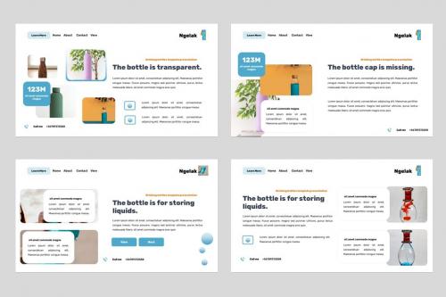 Ngelak - Drinking Water Bottle Powerpoint Template Ngelak - Drinking Water Bottle Powerpoint Template