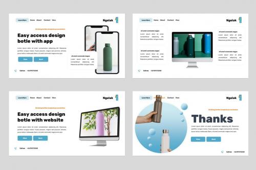 Ngelak - Drinking Water Bottle Powerpoint Template Ngelak - Drinking Water Bottle Powerpoint Template