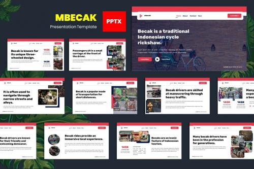 Mbecak - Transport & Logistics Powerpoint Template Mbecak - Transport & Logistics Powerpoint Template