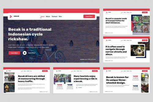 Mbecak - Transport & Logistics Powerpoint Template Mbecak - Transport & Logistics Powerpoint Template