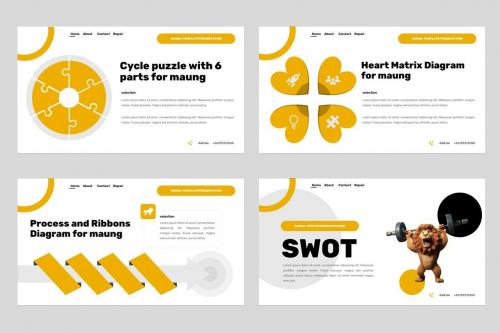 Maung - Animal Desert Lion Powerpoint Template Maung - Animal Desert Lion Powerpoint Template