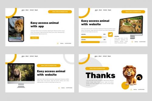 Maung - Animal Desert Lion Powerpoint Template Maung - Animal Desert Lion Powerpoint Template