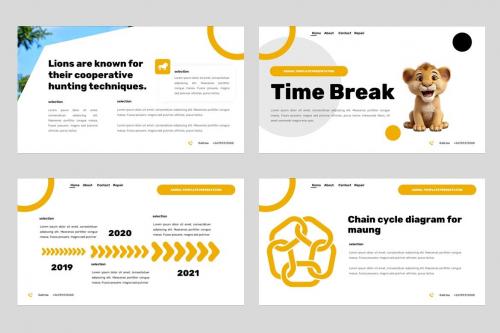 Maung - Animal Desert Lion Powerpoint Template Maung - Animal Desert Lion Powerpoint Template