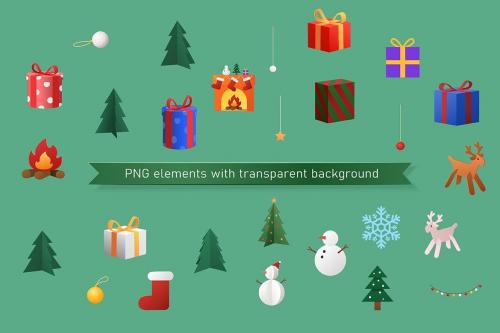 Paper Art Style Christmas Cards Collection Paper Art Style Christmas Cards Collection