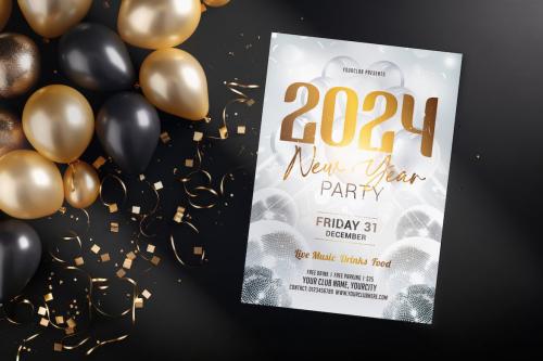 New Year Flyer or Poster Mockup New Year Flyer or Poster Mockup