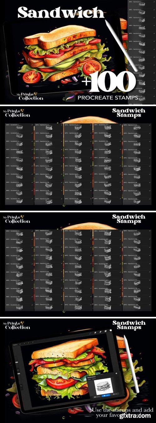100+ Procreate Sandwich Stamps 100+ Procreate Sandwich Stamps