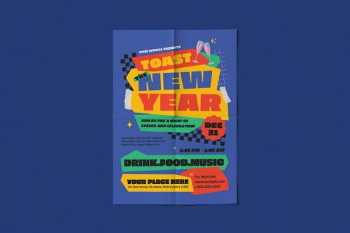 Flat Design New Year Party Flat Design New Year Party