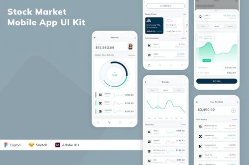 Stock Market Mobile App UI Kit