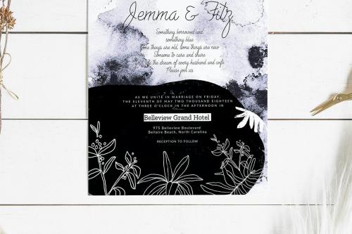 Purple Wedding Invitation Card Purple Wedding Invitation Card