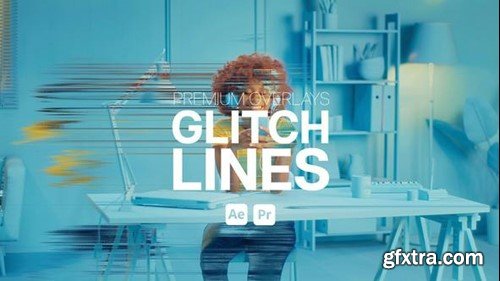 Videohive Premium Overlays Glitch Lines 49482413