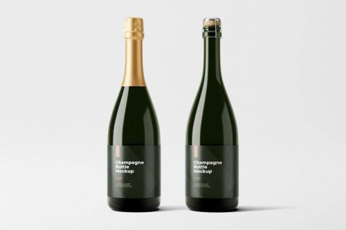 Champagne Bottle Mockup Champagne Bottle Mockup