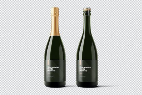 Champagne Bottle Mockup Champagne Bottle Mockup