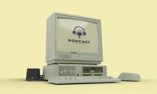 Vintage Computer Screen Mockup Vintage Computer Screen Mockup