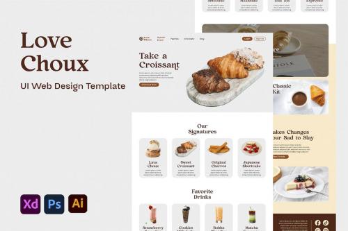 Love Choux UI Web Design Template Love Choux UI Web Design Template