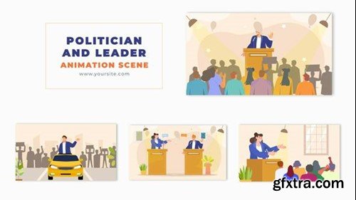 Videohive Political Leaders Flat Design Animation Scene 49456990 Videohive Political Leaders Flat Design Animation Scene 49456990