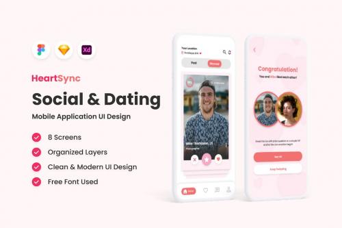 HeartSync - Social and Dating Mobile App HeartSync - Social and Dating Mobile App