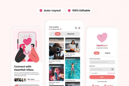 HeartSync - Social and Dating Mobile App HeartSync - Social and Dating Mobile App