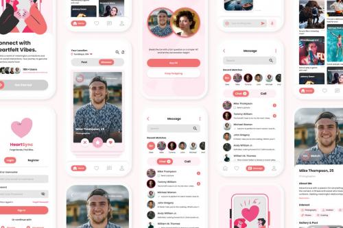 HeartSync - Social and Dating Mobile App HeartSync - Social and Dating Mobile App