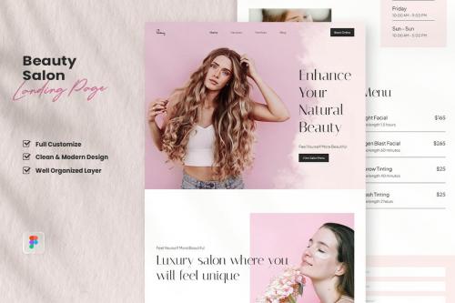 Beauty Salon Landing Page - Peony Beauty Salon Landing Page - Peony
