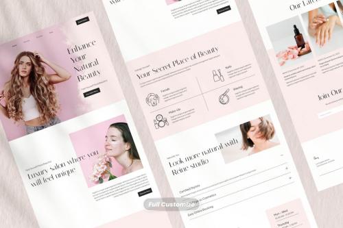 Beauty Salon Landing Page - Peony Beauty Salon Landing Page - Peony
