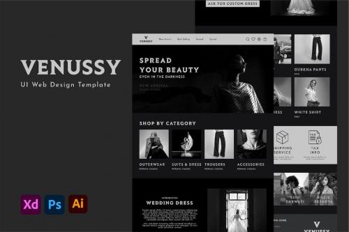 Venussy UI Web Design Template Venussy UI Web Design Template