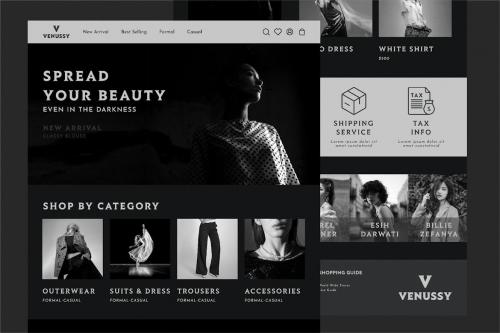Venussy UI Web Design Template Venussy UI Web Design Template