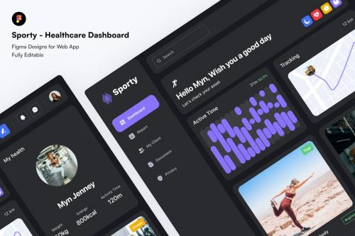 Sporty - Healthcare Dashboard UI Kit Sporty - Healthcare Dashboard UI Kit