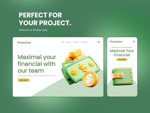 Finance & Money 3D Icon Pack Finance & Money 3D Icon Pack