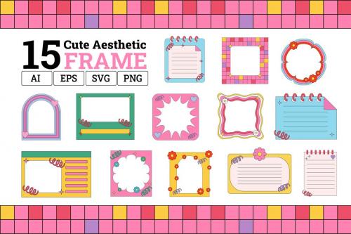 Cute Aesthetic Frame - Illustration Cute Aesthetic Frame - Illustration