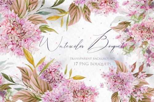 17 Watercolor Bouquets Hydrangea 17 Watercolor Bouquets Hydrangea