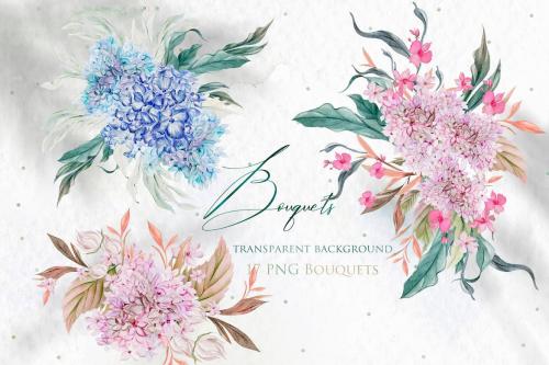 17 Watercolor Bouquets Hydrangea 17 Watercolor Bouquets Hydrangea
