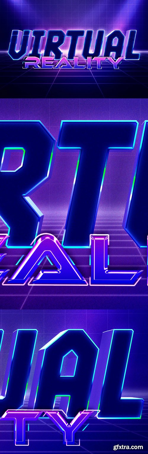 Virtual World - Photoshop Text Effect