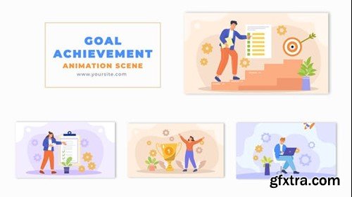 Videohive Goal Achievement Vector Flat Design Animation Scene 49457373 Videohive Goal Achievement Vector Flat Design Animation Scene 49457373