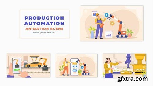 Videohive Vector Flat Design Production Automation Animation Scene 49457192 Videohive Vector Flat Design Production Automation Animation Scene 49457192