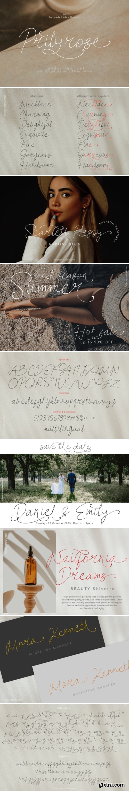 Prilyrose Script Font