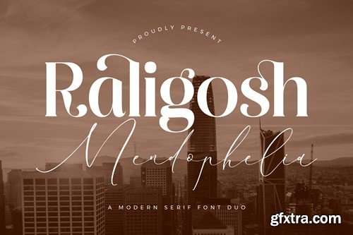 Raligosh Mendophelia Modern Font Duo NGB23A7 Raligosh Mendophelia Modern Font Duo NGB23A7