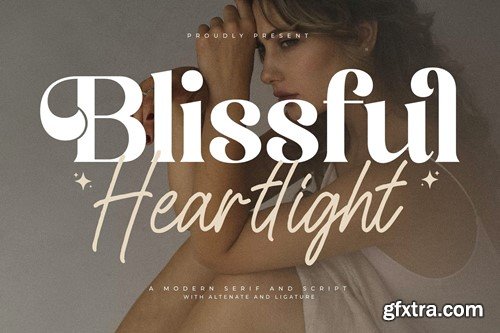 Blissful Heartlight Font Duo KBC83QQ Blissful Heartlight Font Duo KBC83QQ