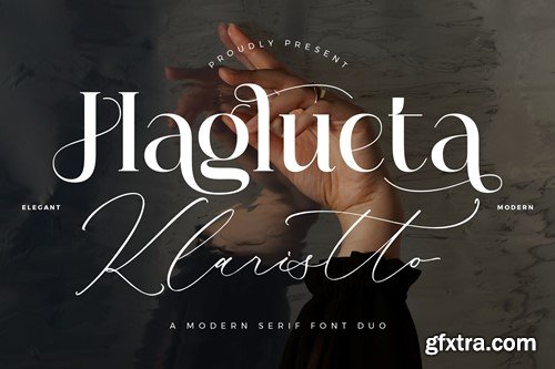 Haglueta Klaristto Font Duo GBRYKS7 Haglueta Klaristto Font Duo GBRYKS7
