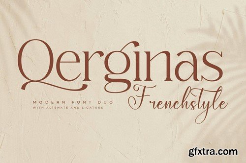 Qerginas Frenchstyle Font Duo ND8E885 Qerginas Frenchstyle Font Duo ND8E885