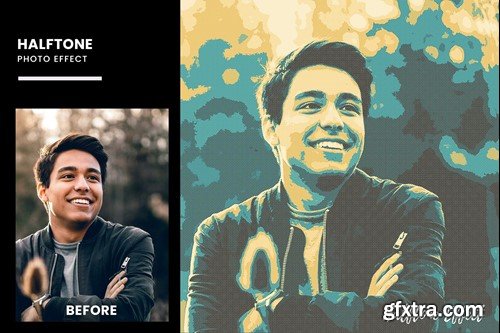 Halftone Photo Effect 5HFU2Q4 Halftone Photo Effect 5HFU2Q4