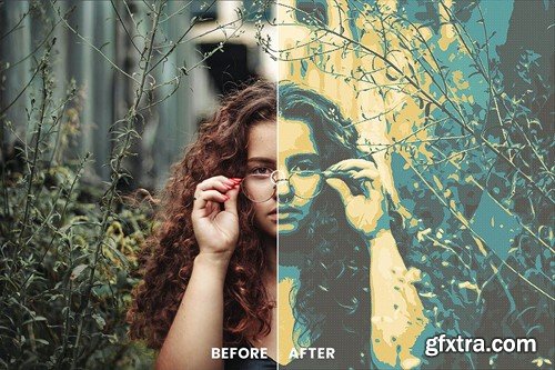 Halftone Photo Effect 5HFU2Q4 Halftone Photo Effect 5HFU2Q4