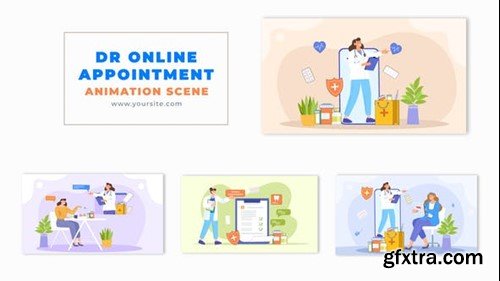 Videohive Online Doctor Appointment and Consultation Animation Scene 49459596 Videohive Online Doctor Appointment and Consultation Animation Scene 49459596