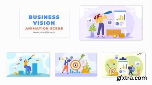 Videohive Flat Design Character Business Vision Animation Scene 49459450