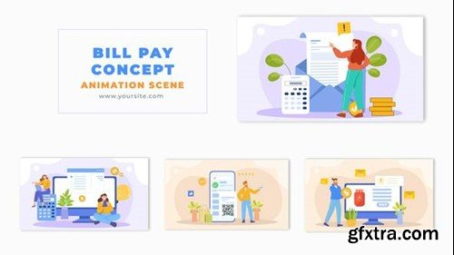 Videohive Online Bill Pay Concept Flat Design Animation Scene 49459398 Videohive Online Bill Pay Concept Flat Design Animation Scene 49459398