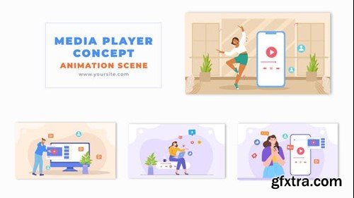 Videohive Flat Vector Multimedia Player Concept Animation Scene 49459151 Videohive Flat Vector Multimedia Player Concept Animation Scene 49459151