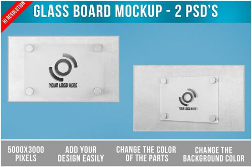 Glass Board Logo Mockup Glass Board Logo Mockup