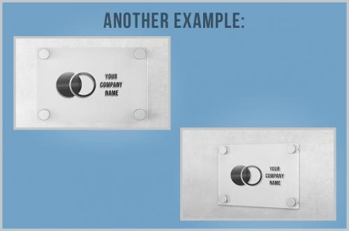 Glass Board Logo Mockup Glass Board Logo Mockup