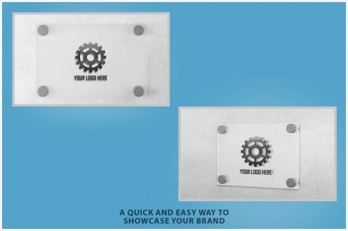 Glass Board Logo Mockup Glass Board Logo Mockup