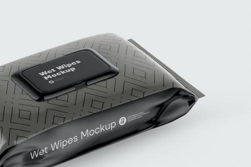 Wet Wipes Pack With Plastic Mockup Wet Wipes Pack With Plastic Mockup